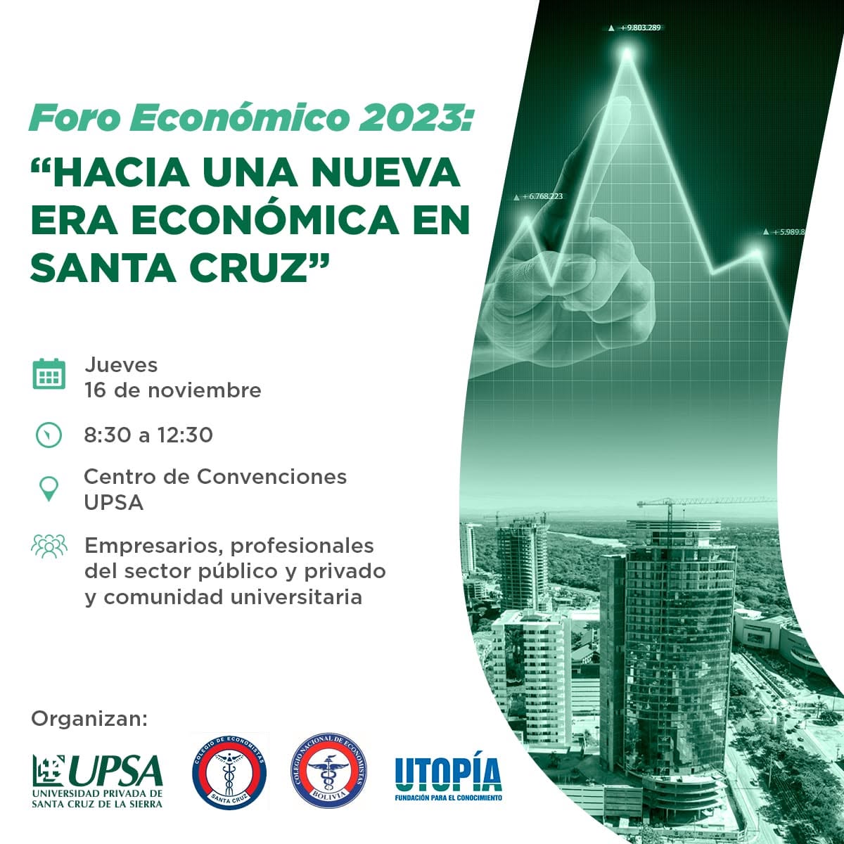 Fundación Utopía y la Universidad NUR promovieron el Foro Confianza para fortalecer el desarrollo de Bolivia